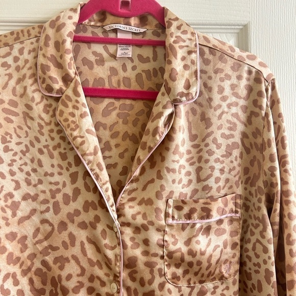 Victoria's Secret Other - Victoria’s Secret Satin Leopard Print Sleep Shirt